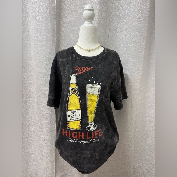 Hybrid Apparel Tops - Miller High Life Women’s T-shirt |Tye Dye |Vintage look |Size XL